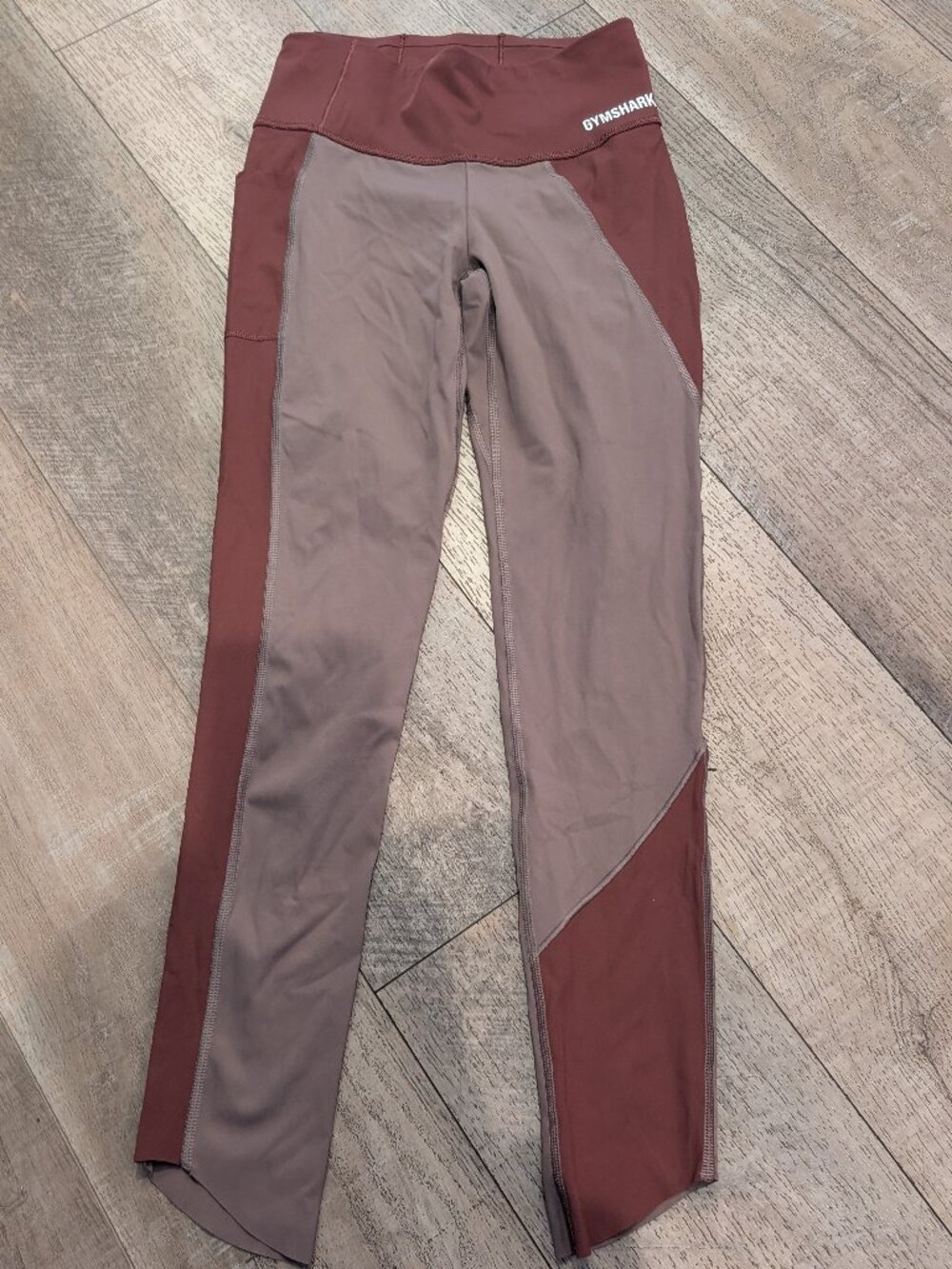 Gymshark Euphoria Leggings Rose Taupe/Burgundy Xsmall